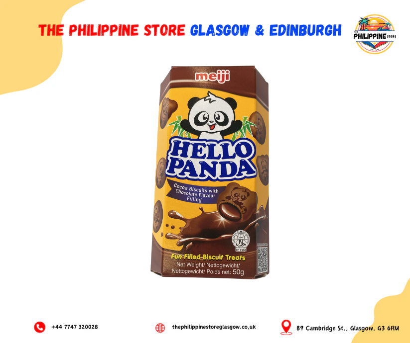 Meiji Hello Panda Cocoa Biscuits Double Chocolate 50G