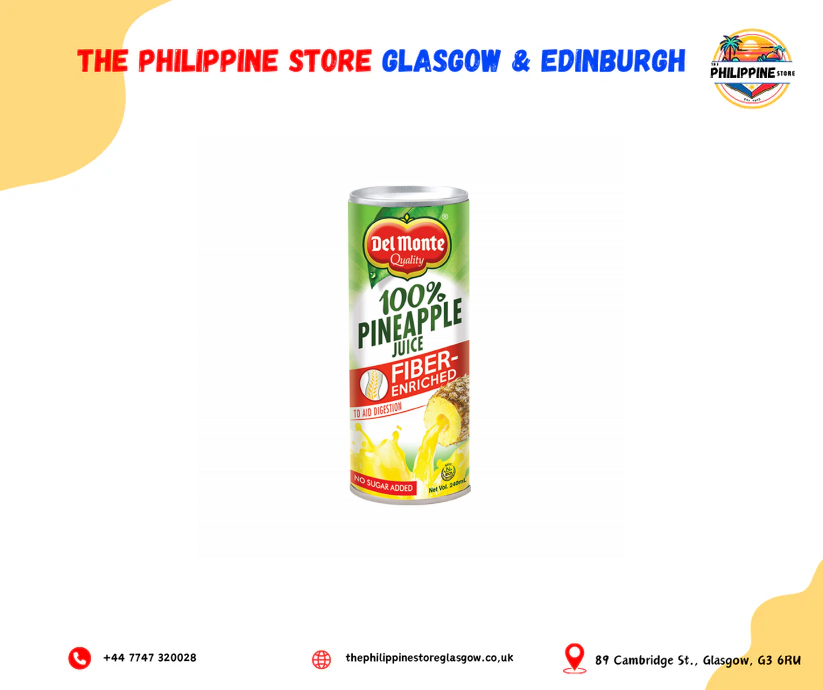 Del Monte Fiber Enriched 100% Pineapple Juice