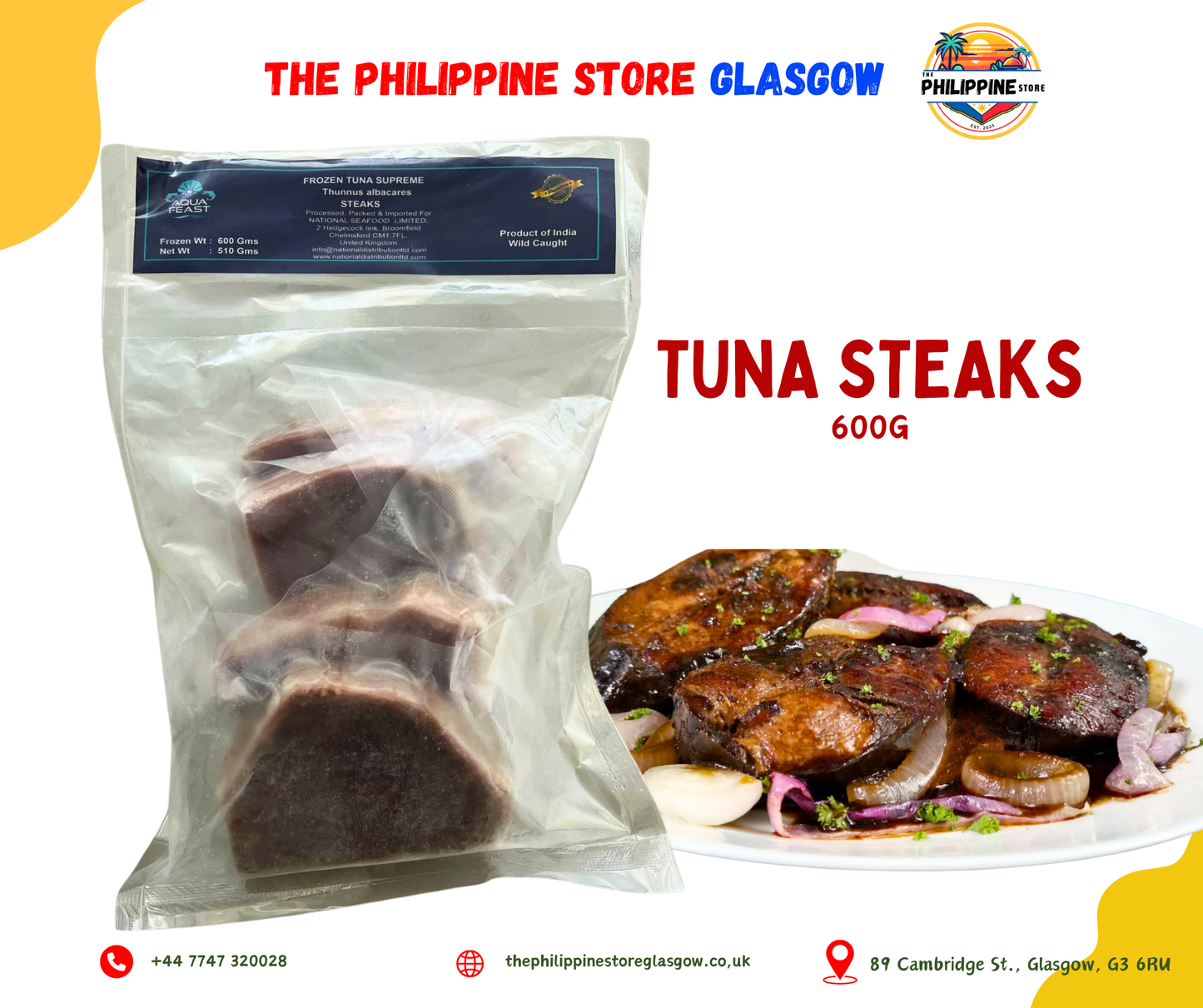Yellowfin Tuna Steaks 600g