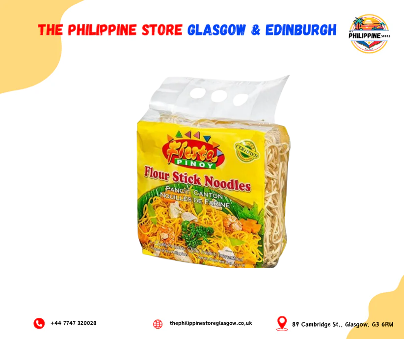 FIESTA PINOY CANTON FLOUR STICKS NOODLES CHICKEN FLAVOUR 454G