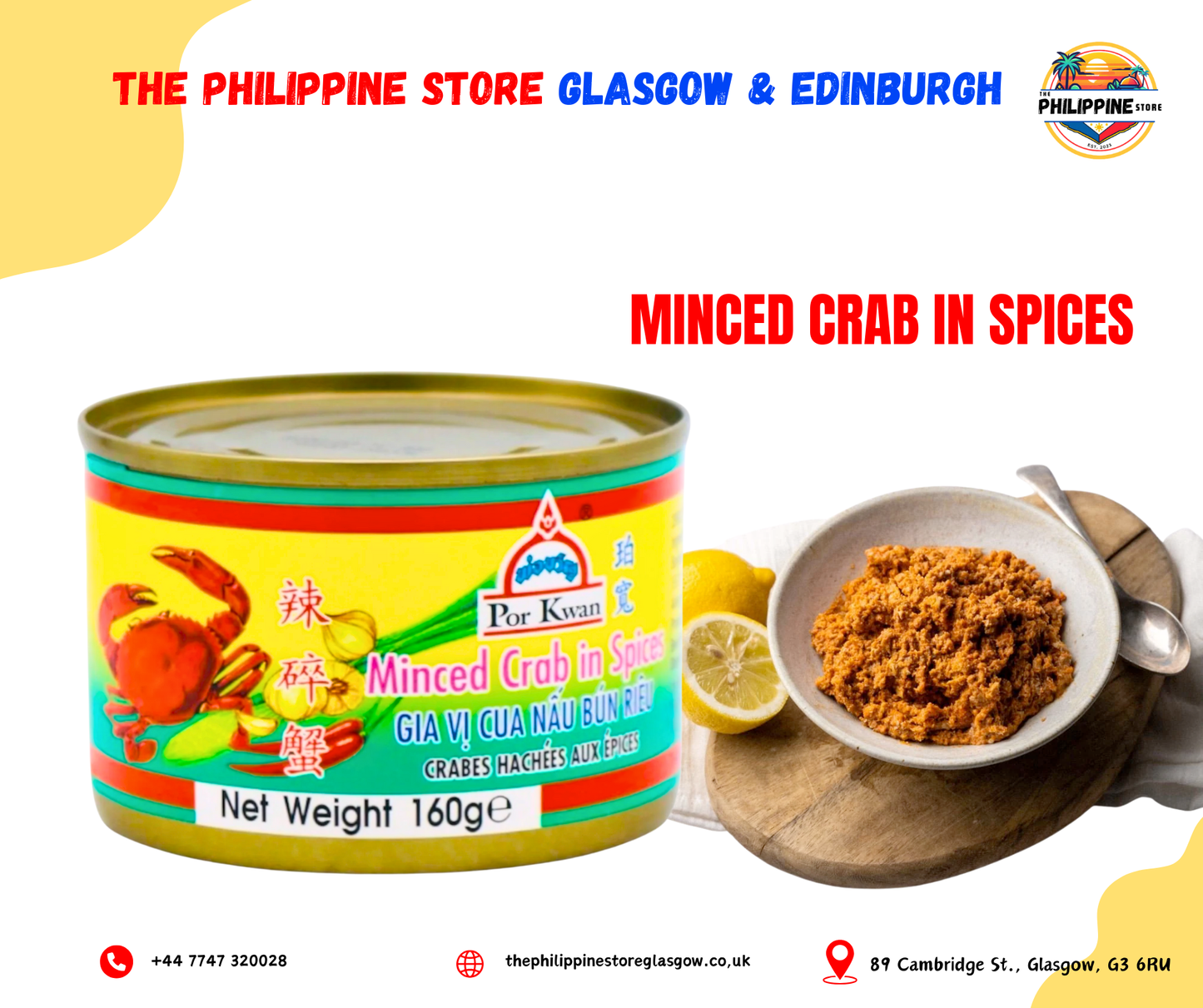 Por Kwan Minced Crab in Spices 160g