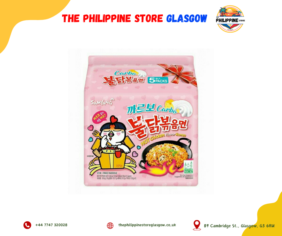 Samyang Buldak Hot Chicken Flavour Ramen - Carbonara 130g (Pack of 5)