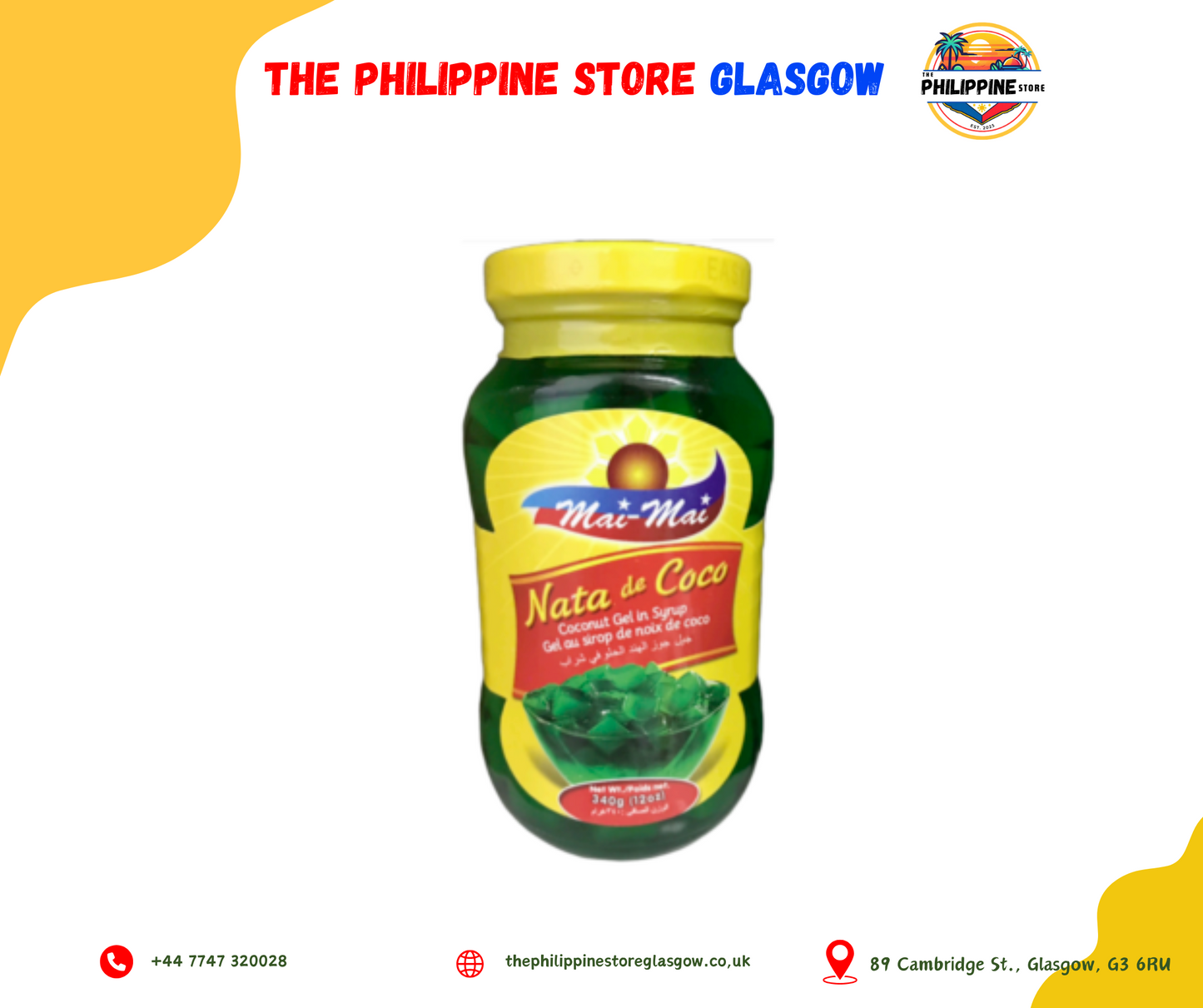 MAI-MAI NATA DE COCO IN SYRUP GREEN 340 G