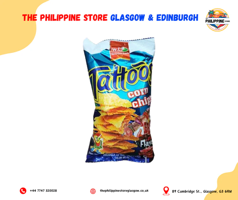 TATTOOS CORN CHIPS BBQ FLAVOR 58G