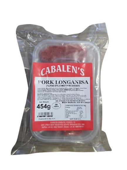 Cabalen Pork Longanisa FIlipino style Sweet 454 g