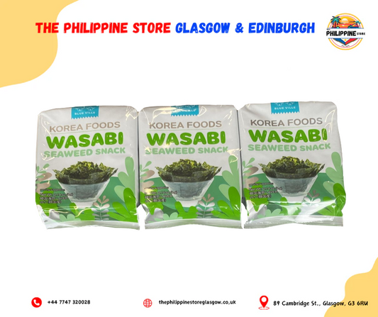 Blueville Wasabi Seaweed Snack (3 packs x4g)