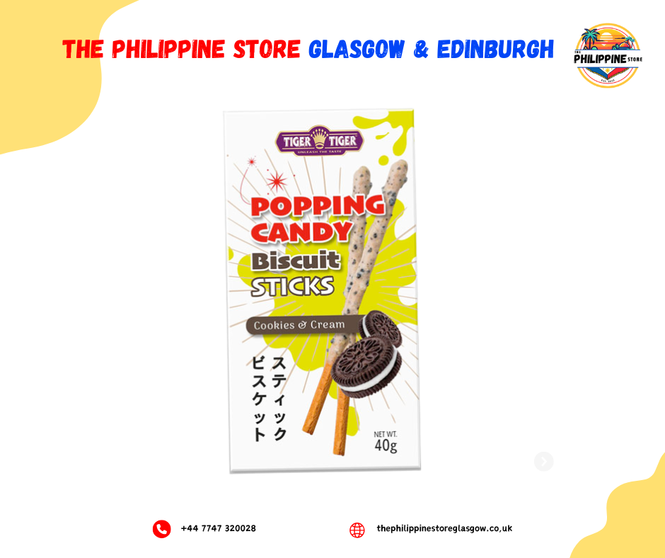 TT - POPPING CANDY BISCUITS STICKS COOKIES & CREAM 40G