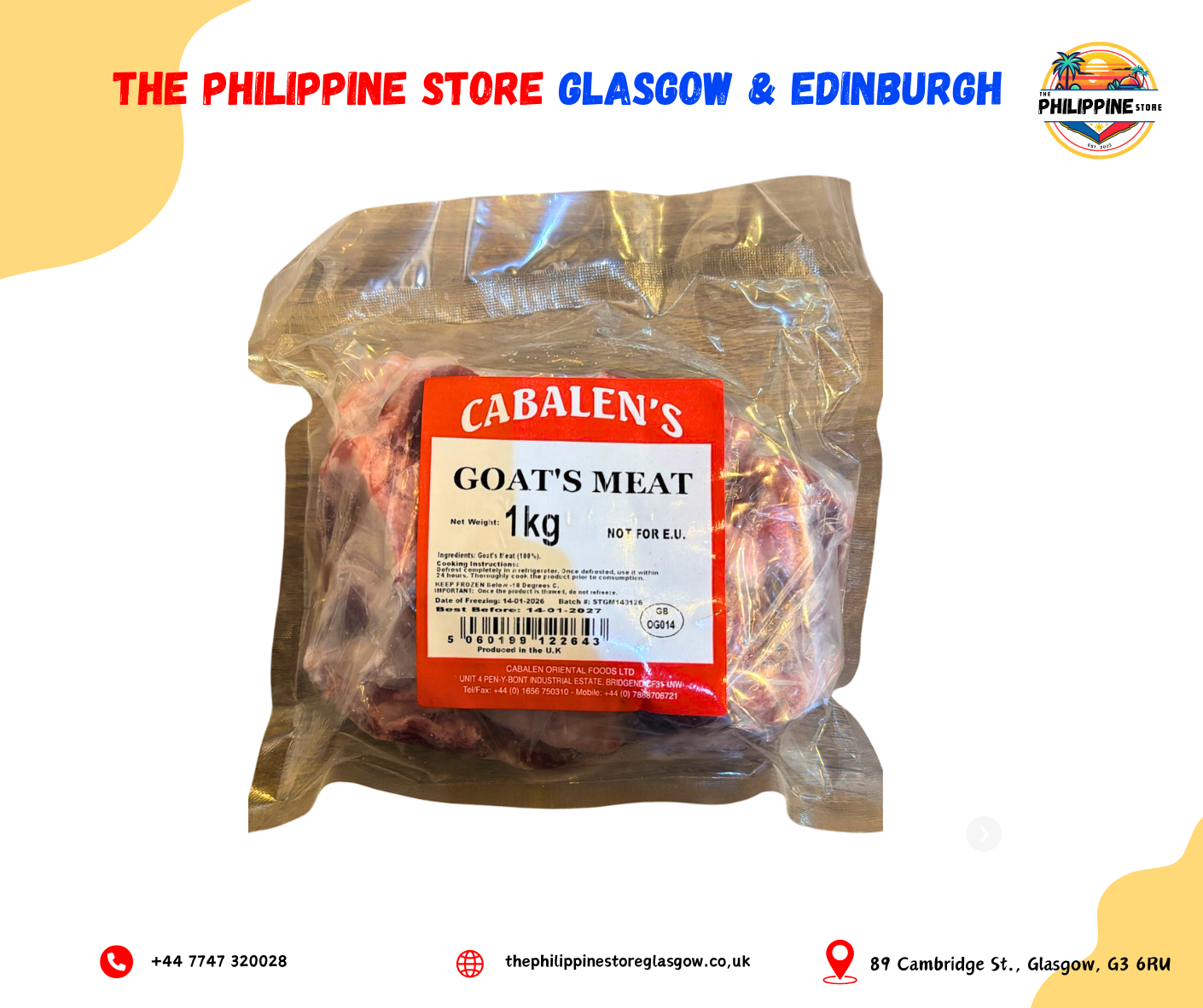 Cabalen’s Goat Meat 1kg