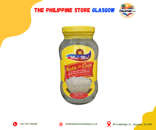 MAI-MAI NATA DE COCO (COCONUT GEL) IN SYRUP WHITE  340 G