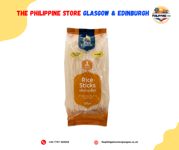 Thai Crown Noodle Rice Stick 3mm 375g – The Philippine Store Glasgow