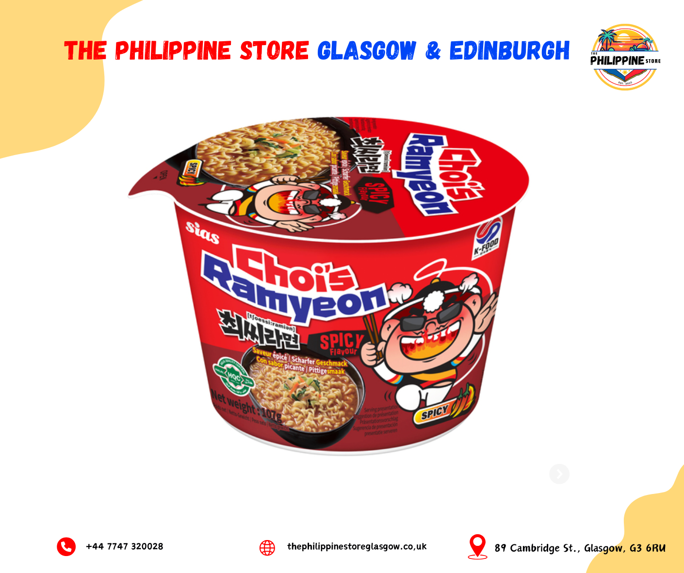 Choi's Ramyeon Bowl- Spicy Flavour 107g